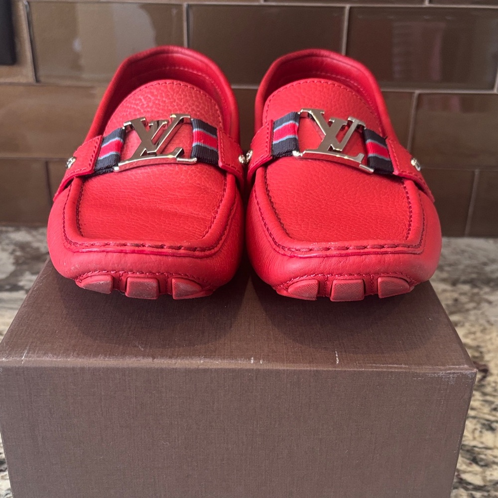 Louis Vuitton Vibrant Red Driving Shoes - Picture 6 of 11